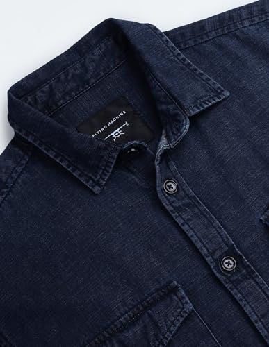 Image of Flying Machine Men's Slim Fit Shirt | Washed | Long Sleeves | Shirt for Man
