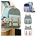 pet Backpack， Large Capacity Portable Cat Backpack Breathable Pet Travel Bag Wear-Resistant Foldable for Kitten, for Cats & Dogs(A)