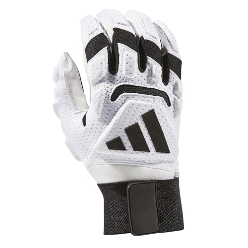 adidas Adizero Chaos Lineman Glove, White, Large