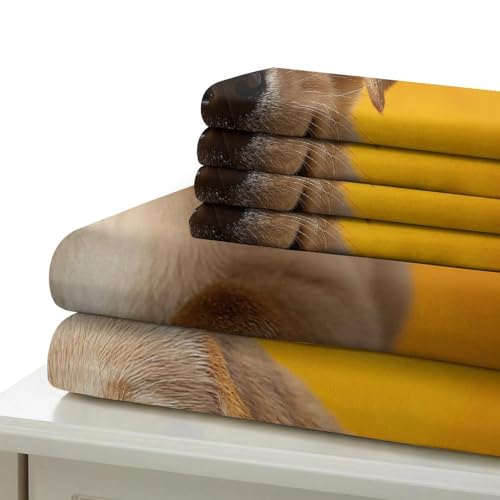 Housse de couette microfibre hypoallergique ultra douce imprimé chiot