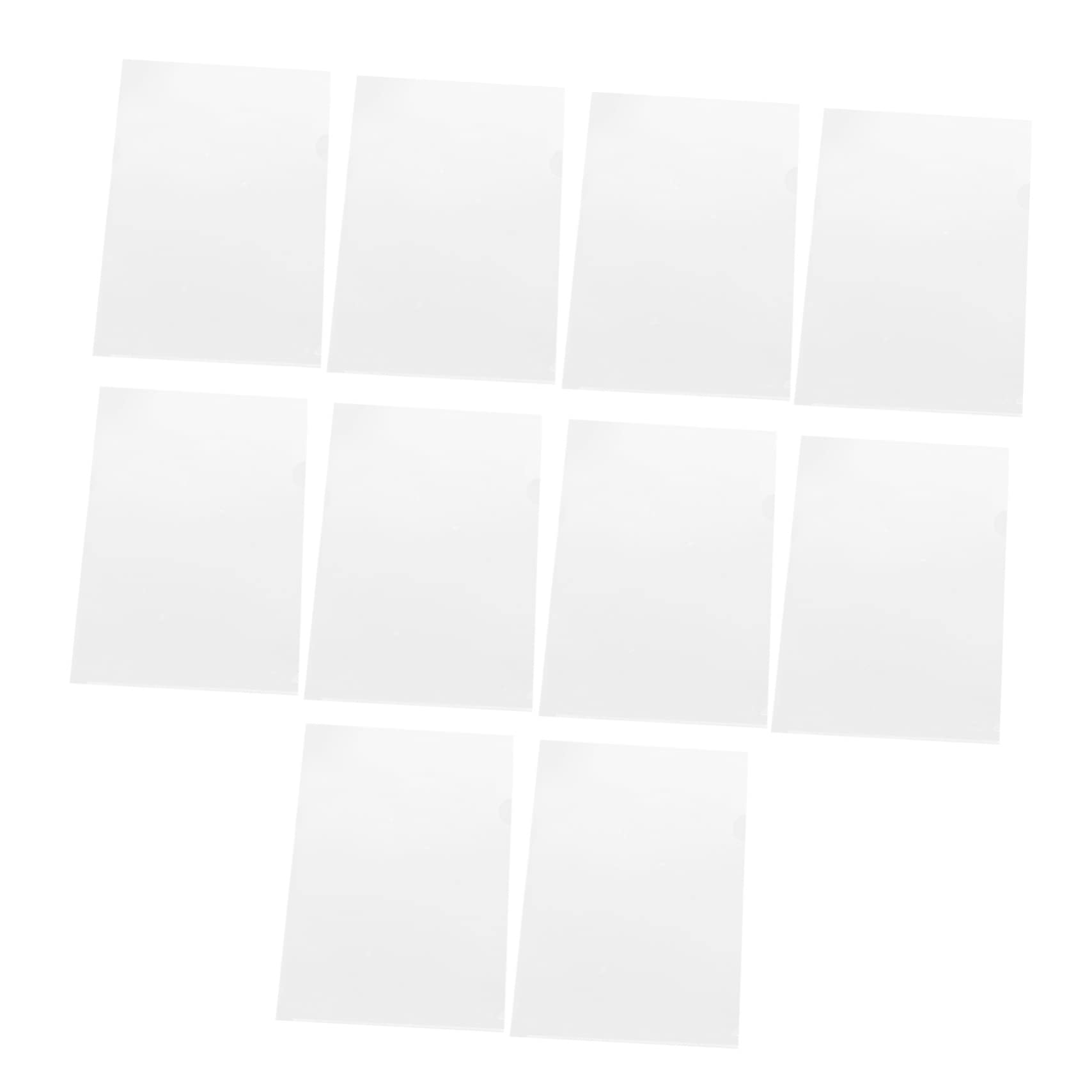 Carpeta de Archivos en Forma de L de Plástico Transparente 100piezas | Clasificación de Documentos, para Oficina y Viaje de Negocios, Formato Ligero para Papeles y Registros