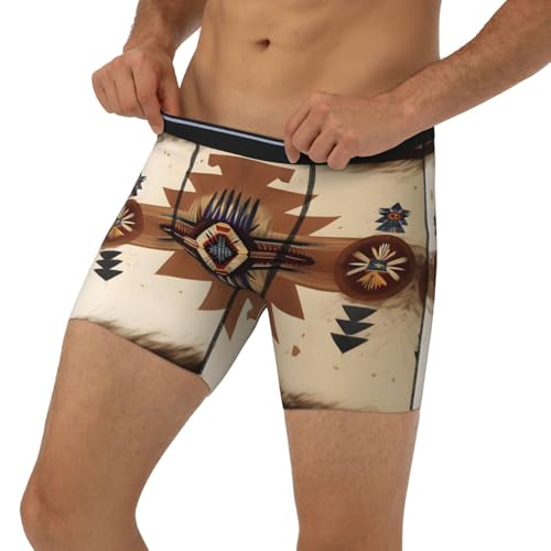 Native American Patterns Men's boxer briefs, high-elastic, breathable fabric, multiple sizes (S-2XL)3