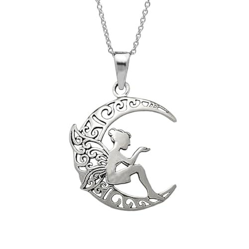 TreasureBay Colgante Hada en la Luna en Plata de Ley 925 |
