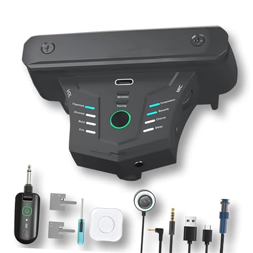 Guitar Pickup Acoustic Guitar Pickup Chorus Delay Reverb EQ Effects Magnetic Wireless Resonance Pickups For 39-42 Inch Guitar