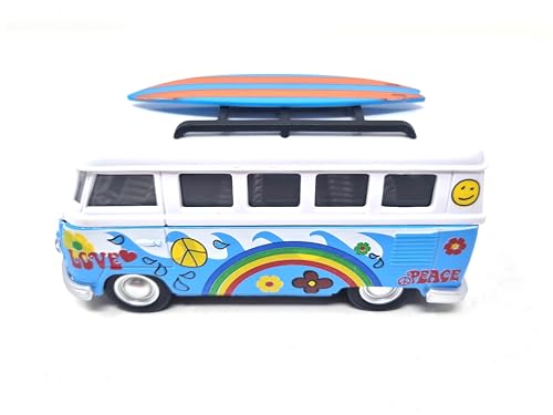 PLAYJOCS GT-8185 FURGO con Tabla DE Surf. Vehículo metálico, Juguete para niños y coleccionistas.