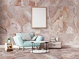Fliesenprofi Keramikfliesen Fliesen Marmor Optik Rosa mehrfach poliert kalibriert marmoriert | Feinsteinzeug | Wandfliesen & Bodenfliesen für Küche, Bad & Wohnzimmer (1 Musterstück (30x60 cm))
