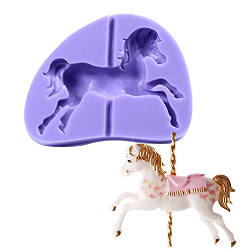 Carousel Silicone Fondant Mould Sugar Paste Baking Mould Cookie Pastry Random Color (Stlye 2)