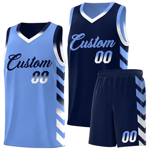 KXK Custom Men’s Reversible Basketball Jersey Design Team Uniform Set Personalized Print Name...