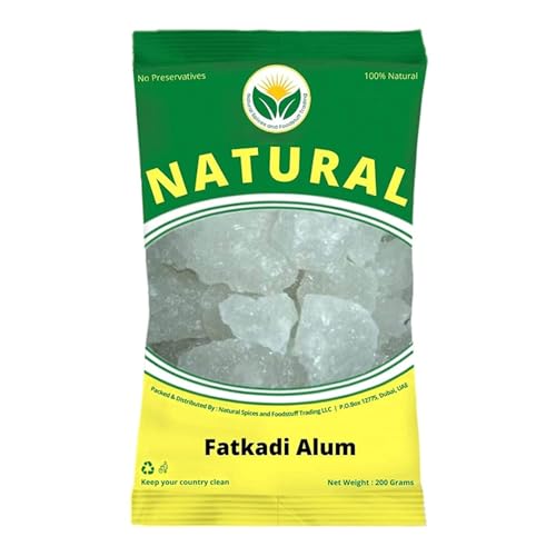 Natural Fitkari Alum Stone 500g | Pure Fitkari Alum Crystal | Multi-Purpose Alum Stone for Skincare Water Purification & Shaving Use
