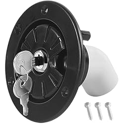 Agua Spura JNNJ Tapón De Agua Para Autocaravana Con Llave, Tapa De Agua Con Cierre Para Autocaravana, Gravedad Entrada Dulce Tapa Llenado Agua Con 2 Llaves, Para Autocaravana, Caravana, Remolque(Negro)