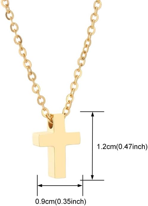 Minimalist Small Cross Pendant Necklace for Women, Stainless Steel Religious Jewelry, Dainty Christian Necklace, Simple Elegant Cross Necklace, Gift for Her - Image 3
