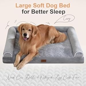 Large Dog Bed Orthopedic Washable: Beds Bolster XL Bed Large Big Dogs Memory Foam Couch Sofa Waterproof with Removable Cover Large Dog Bed Orthopedic Washable Beds Bolster XL Bed Large Big Dogs Memory Foam Couch Sofa Waterproof with Removable Cover