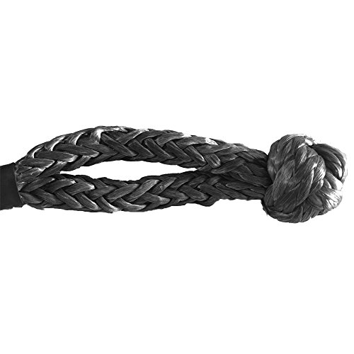Image of UHMWPE 7 /16 inch Soft Shackle with Black Saft Guard Heavy Duty for 4 Off-Road ATV UTV Winch Ropes-Grey Color