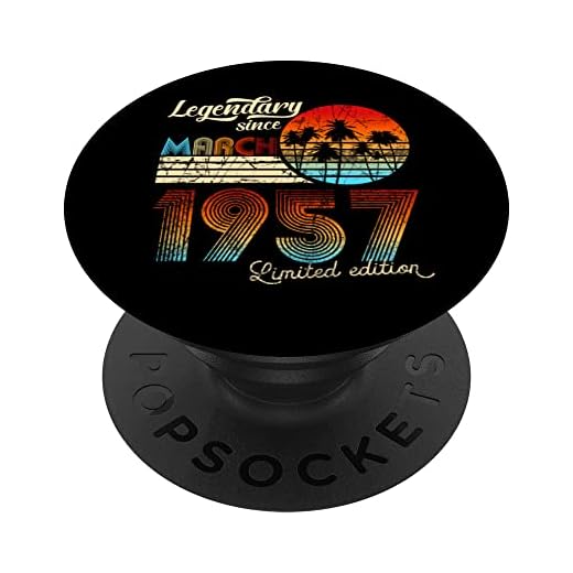 Legendario De Cumpleaños Desde Marzo De 1957 Regalo PopSockets PopGrip Intercambiable