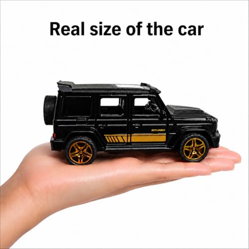 Image of Mercedes-Benz G-Class G-Wagon Diecast Alloy Metal Body Toy Car 1:36 Scale Pull Back Model SUV with Opening Doors, Hood & Tailgate Luxury Collectible Car for Kids & Adults Black