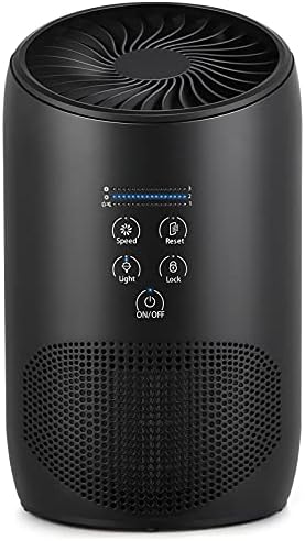 HEPA Air Purifiers for Home Bedroom, Smoke Air Cleaner with Fragrance Sponge, Lock Set, Ultra Quiet HEPA Air Purifier for Dust, Odor, Pet Dander,Smoke