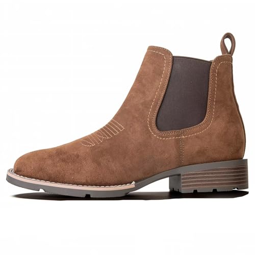 Image of Men's Chelsea Boots Suede Ankle Boots - Comfortable Slip-On Dress Boots for Casual & Work