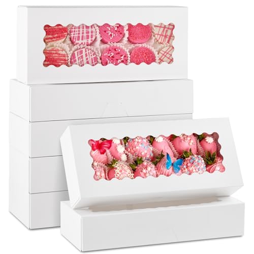 ZORRITA 30 Pack Auto Pop-up Cookie Boxes with Window, 12.5"