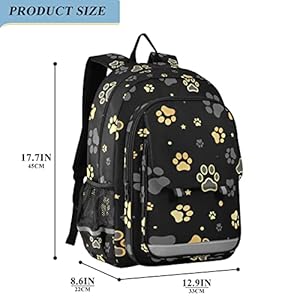 ALAZA-Gold-Dog-Paw-Print-Polka-Dot-Laptop-Backpack-Purse-for-Women-Men-Travel-Bag-Casual-Daypack-with-Compartment-Multiple-Pockets - Cucciolini Doodles   ALAZA-Gold-Dog-Paw-Print-Polka-Dot-Laptop-Backpack-Purse-for-Women-Men-Travel-Bag-Casual-Daypack-with-Compartment-Multiple-Pockets