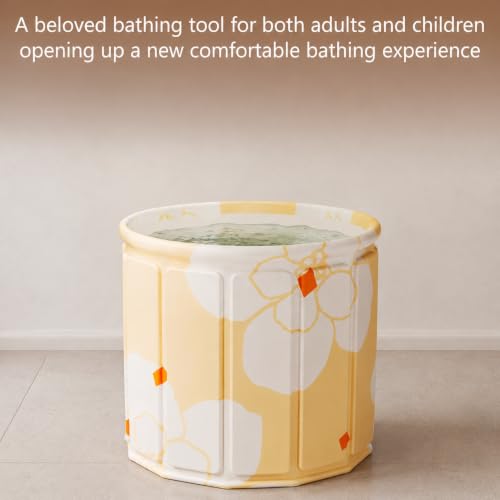 Image of YAGVIZ Portable & Foldable Bath Tub with Inflatable Pillow for Adults | Ice Bathtub, Steam Bath Water Tub for Home, Bathroom Spa & Stress Relief | Leakproof, Sturdy with Dual Drainage (Multi 1)
