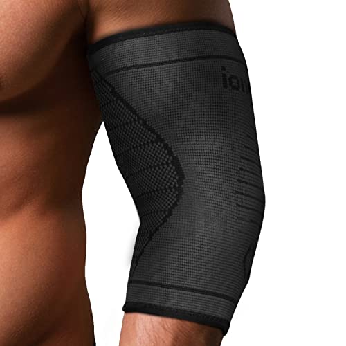 ionocore Elbow Support Sleeve - Elbow Brace for Golfers & Tennis Elbow - Perfect For Gym, Weightlifting & General Use - Relieves Tendonitis & Arthritis - Compression Elbow Support for Men & Women