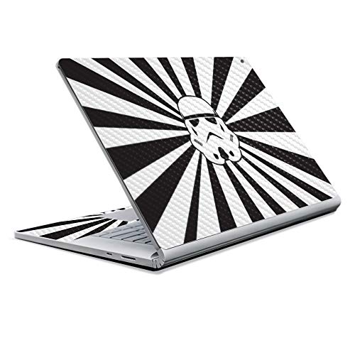 Image of MightySkins Carbon Fiber Skin for Microsoft Surface Book 2 13 inch (2017) - Star Rays,Protective, Durable Textured Carbon Fiber Finish,Easy to Apply, Remove, and Change Styles,