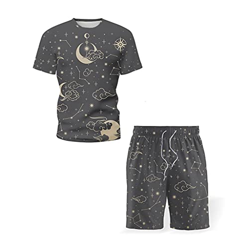Vêtements pour Hommes ensemble de sport t-shirt d'été et short décontracté YangRy