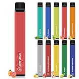 電子タバコ 使い捨て 1500回吸引可能 グレープフルーツ 爆煙 大容量 持ち運び シーシャ 水蒸気タバコ VAPE 節煙 禁煙サポート ニコチンなし タールなし NICOCO