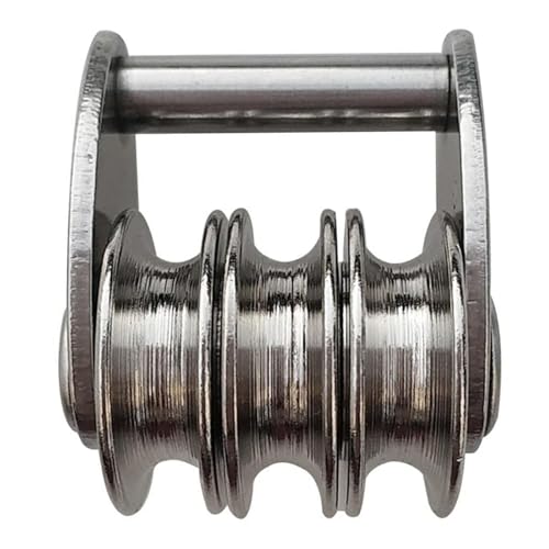 KAIXINXIN Stainless Steel 3 Roll Wheel Windsurfing Sail Pulley Sail Tacks Triple Pulley Wheel for Sail Surfing Outdoor Use