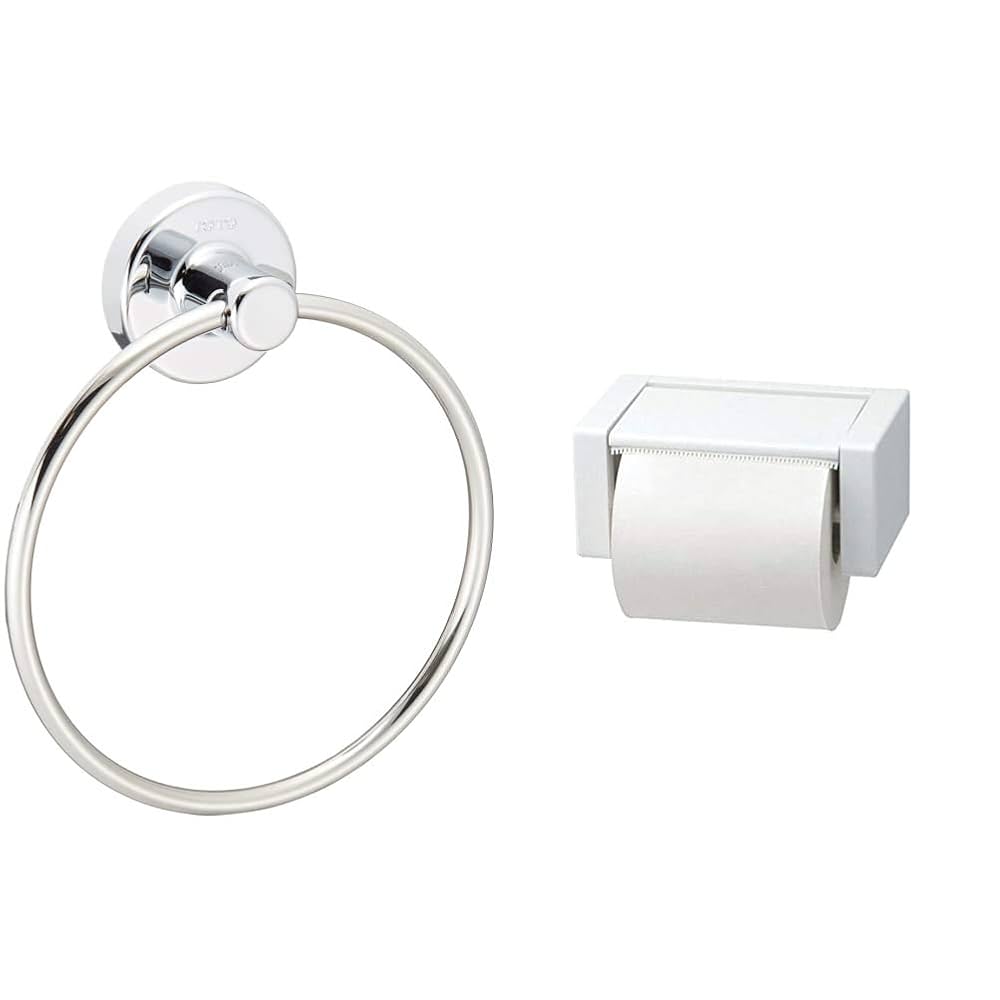 Amazon | TOTO タオルリング YT410 & 紙巻器 樹脂製 ホワイト