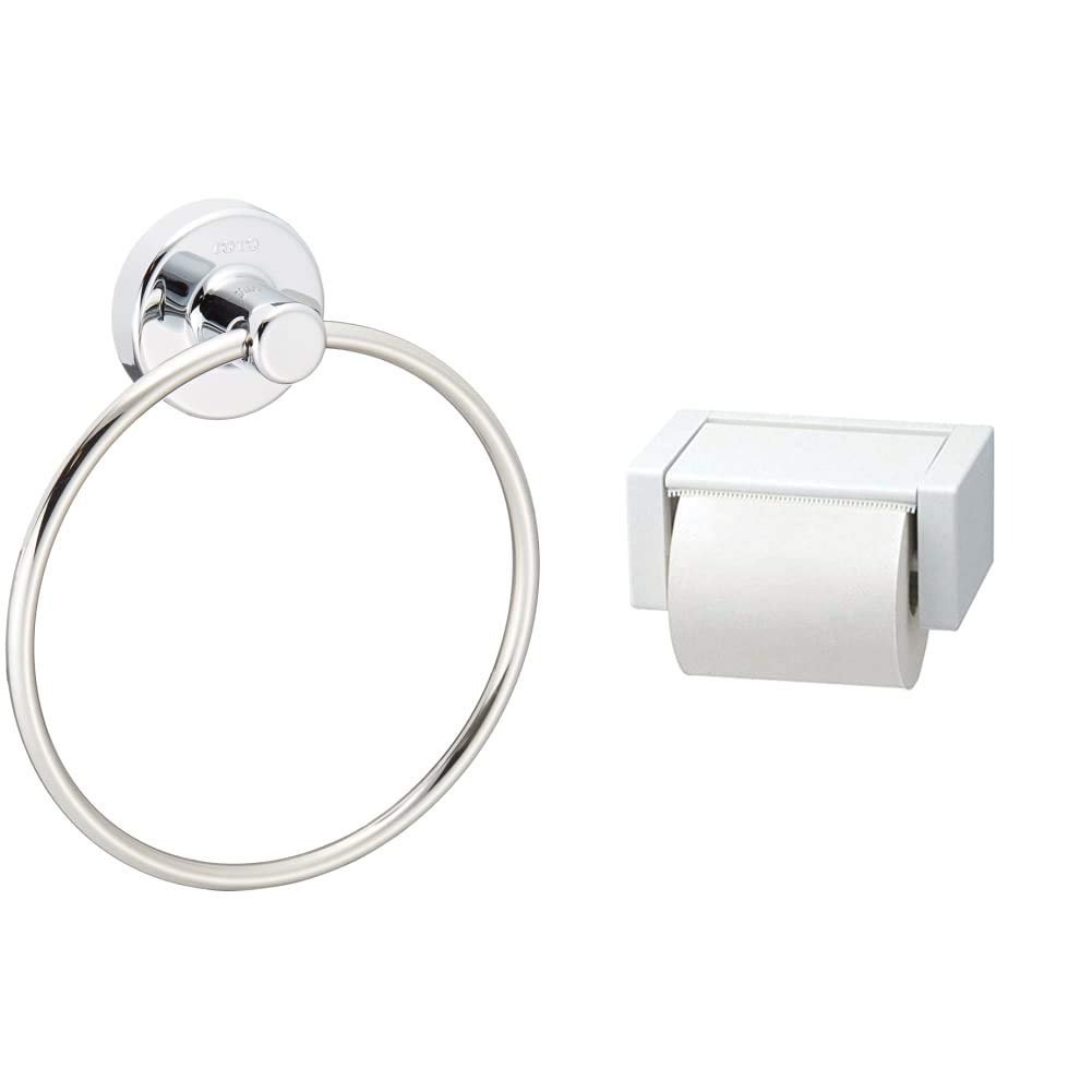 Amazon | TOTO タオルリング YT410 & 紙巻器 樹脂製 ホワイト YH51R
