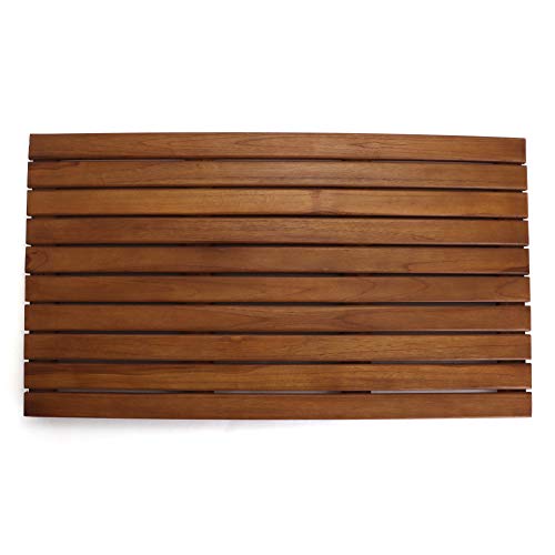 Belari Teak Shower Mat - Teak Bath Mat - Wood Bath Mat - Wood Shower Mat - Non Slip Indoor or Outdoor Shower Mat - Teak Doormat/Sauna Mat - Wooden Stall Mat (Modern)