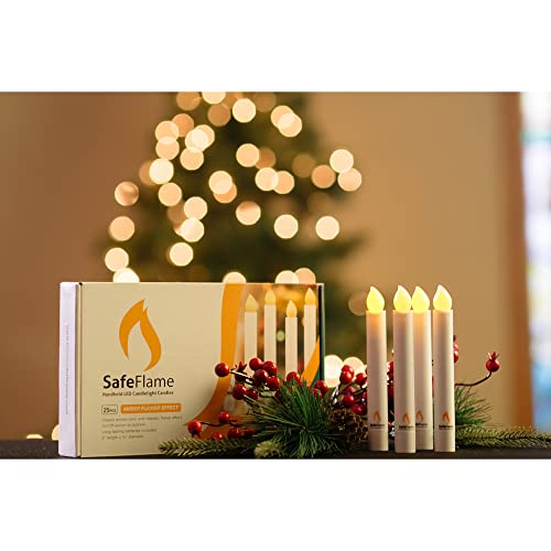 Safeflame Flameless Hand Held Led Flickering Amber Battery Candles - Church Service, Candlelight Vigil - Aaa Batteries Included (Pack Of 25) #TOP3
