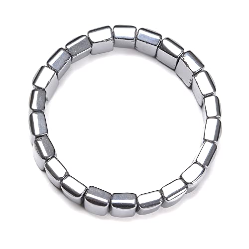 JM Design Terahertz Double Drill Bracelet Rectangle Shape Beads Size 12x16mm 7.5'' Length2