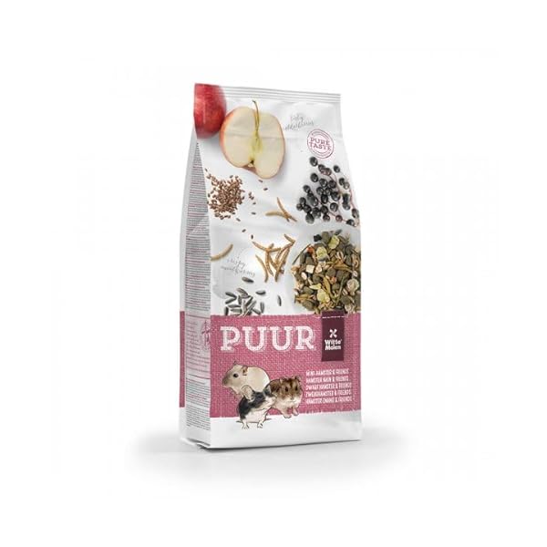 Witte Molen PUUR Zwerghamster & Freunde | Doppelpack | 2 x 400 g | Futter für Mäuse und Zwerghamster ohne künstliche Zusätze | Mit hochwertigen Tierproteinen und Präbiotika – Bild 3
