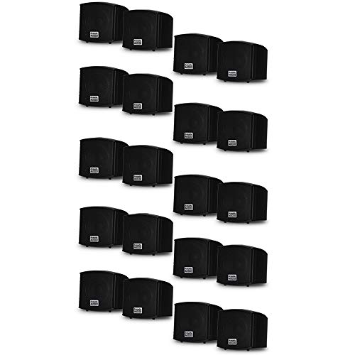 Acoustic Audio AA321B Mountable Indoor Speakers 4000 Watts Black 10 Pair Pack AA321B-10Pr