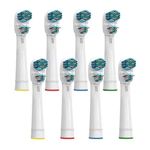 Cabezales de repuesto para cepillos de dientes eléctricos compatible con Braun Oralb Dual Clean, Cabezales de repuesto para Oralb cepillos de dientes eléctricos, 8 piezas