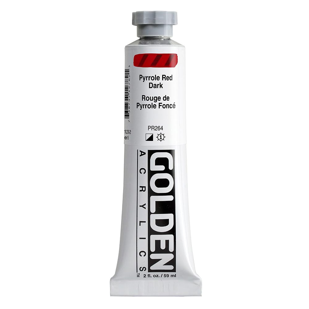 Golden 0001278-2 2oz. Heavy Body Acrylic Paint - Pyrrole Red Dark — image 1
