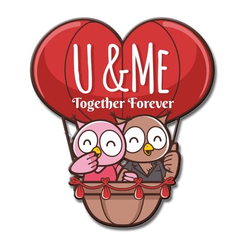 Image of Yey Stylish Fridge Magnet for Refrigerator - Multicolour 3x2 Inch Decorative Kitchen, Home & Office Accessory Idea for Decor Lovers (You-and-Me)