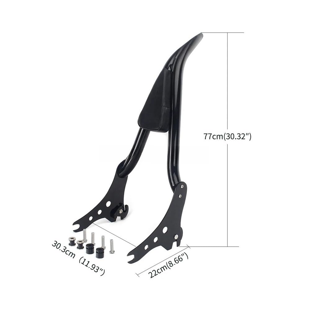 Moto Schienale Sedile per H&Arley per Softail 2018-più Tardi FXLR FXLRS FLSB Sport Glide Low Rider Moto 22 "Alto Passeggero Posteriore Sissy Bar Schienale