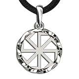 Pagan Sun Wheel Pendant Kolovrat Necklace 925 Sterling Silver Oxidized Ancient Slavic Solar Symbol Powerful Amulet Viking Norse Jewelry for Men Women - Handmade