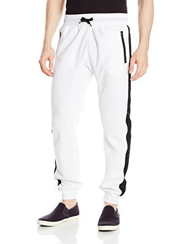 Southpole Men's Jogger Pants in Airmesh Fabric with Side Pipings