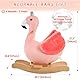 FUNLIO Flamingo Baby Schaukelpferd für Kleinkinder von 6 Monaten bis 3 Jahren, süßer und graziler rosa Schwan-Rocker für Mädchen, gefülltes Plüsch-Reittier, einfach zu montieren