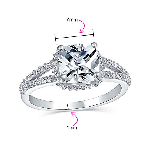 Classic Traditional Canary Yellow Or Clear 3CT AAA CZ Halo Brilliant Solitaire Oval or Square Cushion Cut Engagement Ring For Women With Split Shank Thin Band Rose Gold Plated .925 Sterling Silver4