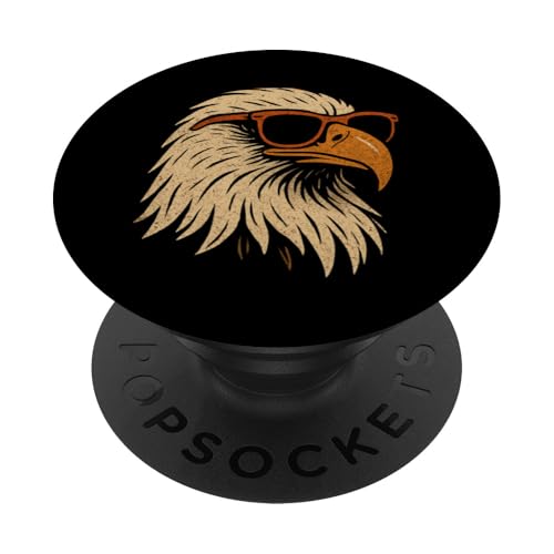 Cool Eagle Sunglasses Retro Vintage Patriotic Eagle PopSockets Adhesive PopGrip