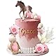 Floral Horse Cake Topper Dekorationen Rodeo Western Themed Party Dekorationen für Pferd Cowgirl Geburtstag Hochzeit Party Supplies