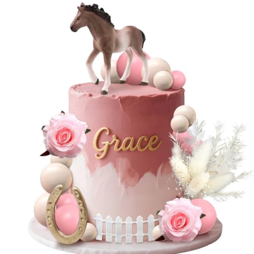 topper de gâteau cheval floral décoration de fête thème rodéo western accessoires de fête anniversaire mariage cowgirl cheval
