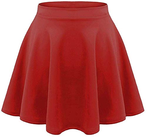 ZEE FASHION Skaterrock für Kinder, Mädchen, einfarbig, ausgestellt, hohe...