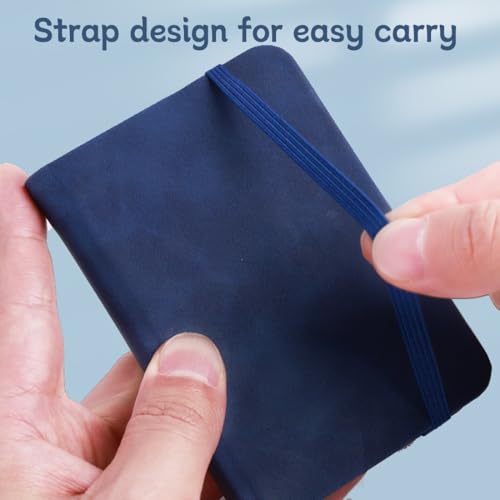 ZEPIQOR 2 Stück Taschennotizbuch Kleines Notizbuch Tagebuch Hardcover Notizbücher Notizblock Hochwertiges Dickes Liniertes Papier Mit Markierungsbändern Für Büroarbeiten A7 100 Seiten Schwarzes Leder