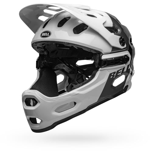 BELL Casco MTB Super 3R MIPS, Unisex, Blanco/Negro, S (52-56 cm)